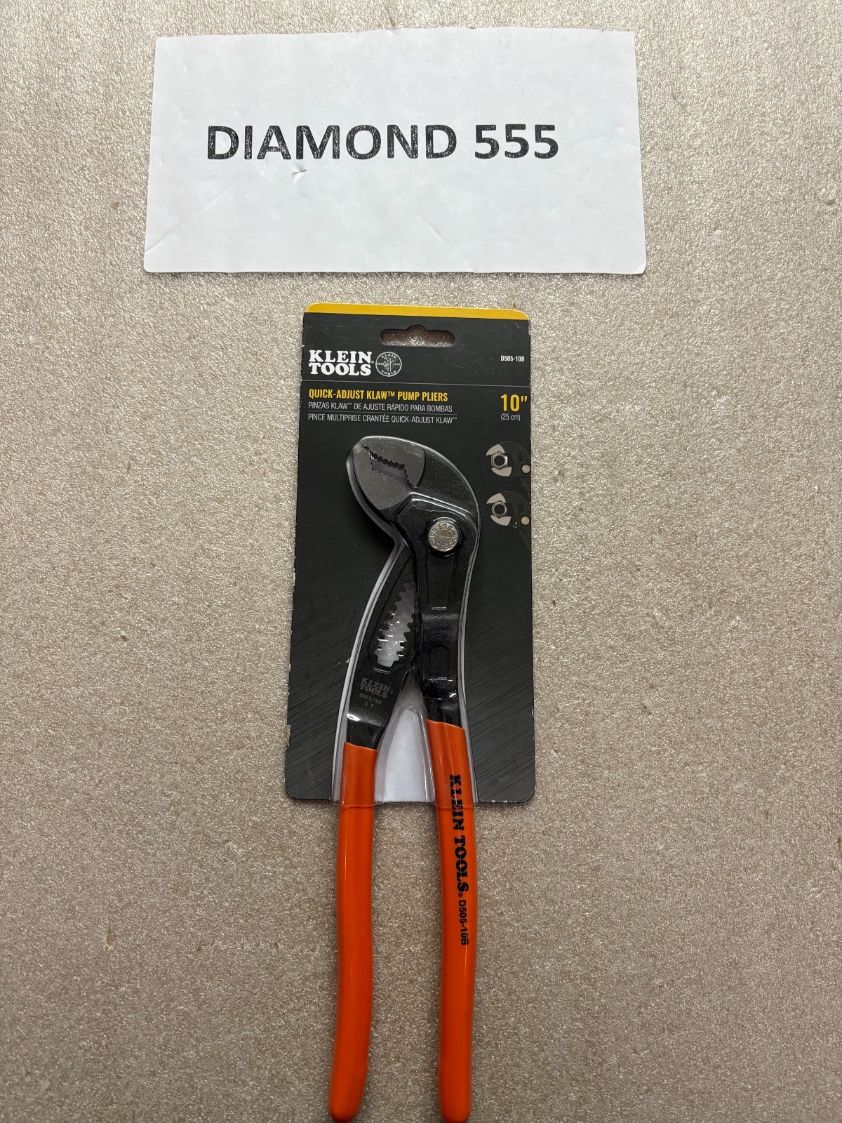 Klein Tools Quick-Adjust Klaw Pump Pliers, 10-Inch (D505-10B) | 0320 gallery