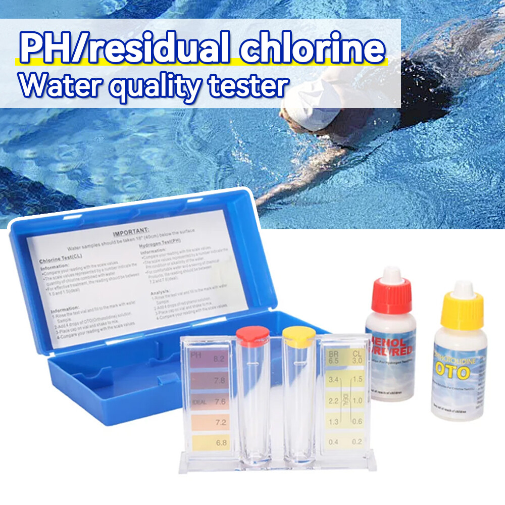 Swimming Pool Spa Test Kit Water Quality for pH bromine chlorine OTO Pool Tester gallery