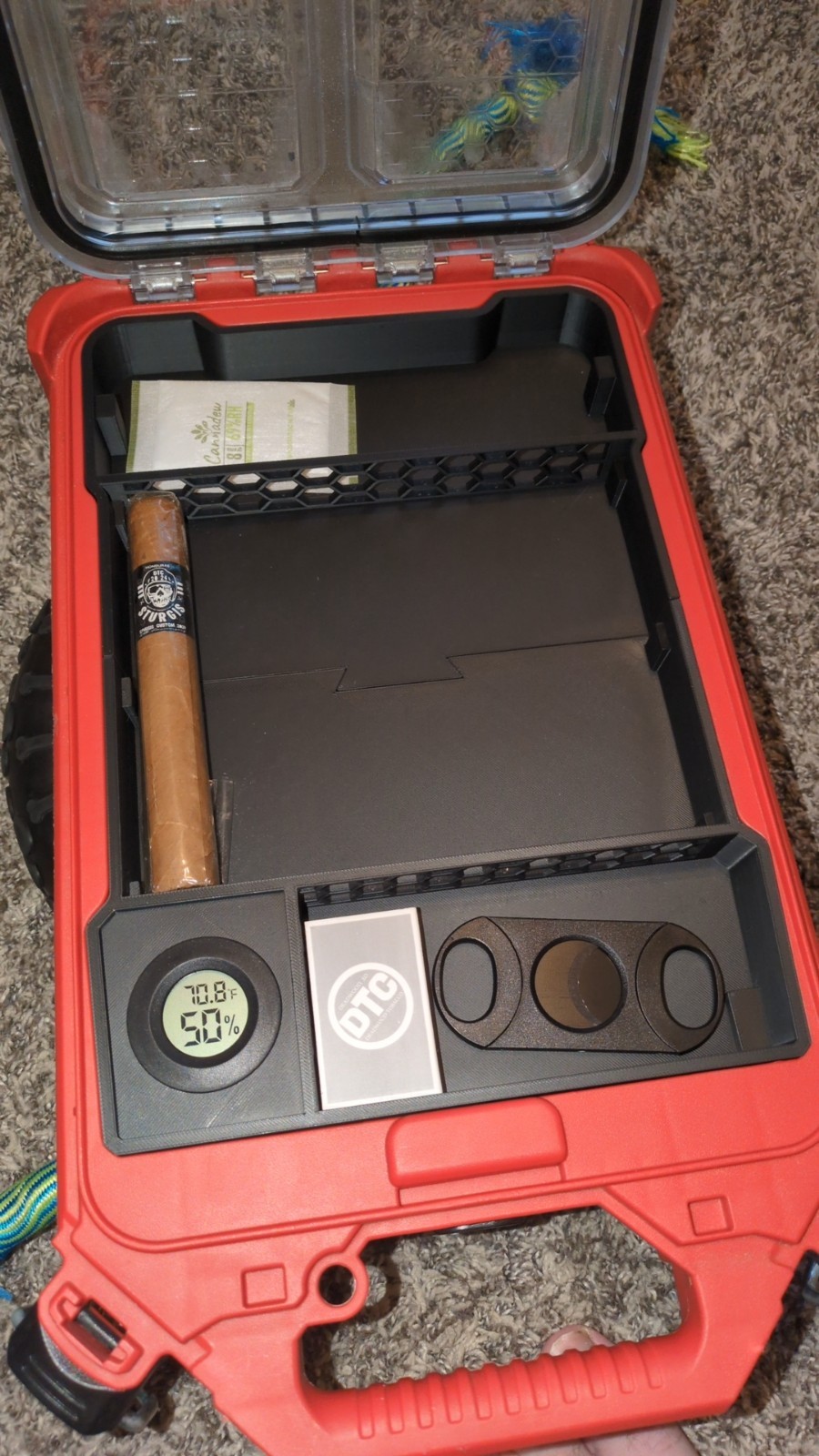 Cigar Humidor Insert with Hygrometer for PACKOUT Low Profile Bin (Insert Only) gallery
