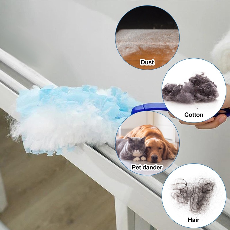 30PCS Electrostatic Duster Refills Disposable Compatible with 2 Handles for Home gallery