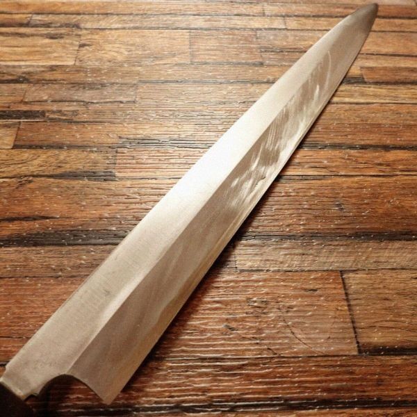 Yanagiba Knife Sharpened Buffalo Handle Sashimi Japan Used 335mm gallery