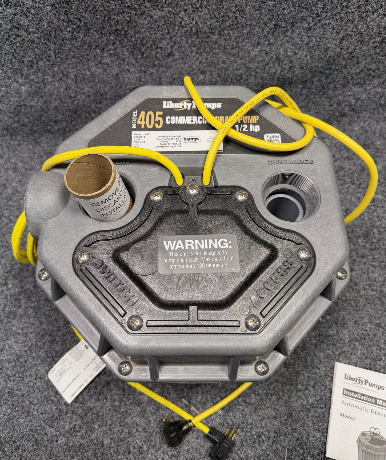 Liberty Pumps 405 Commercial Automatic Drain Pump 2", 115V, 1/2 HP gallery