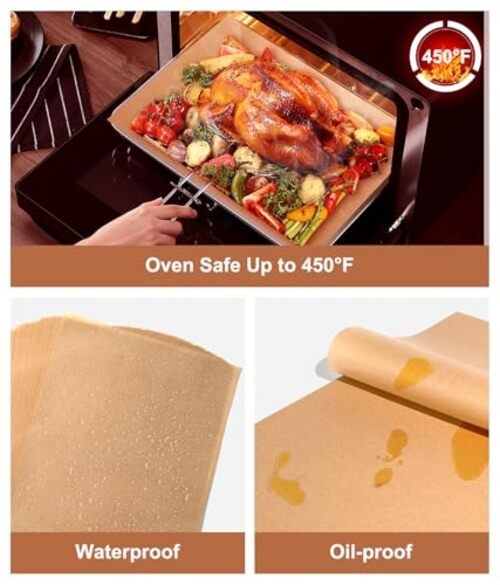 Unbleached Parchment Paper Baking Sheets, 9x13IN Precut Non 9*13in - 70pcs gallery