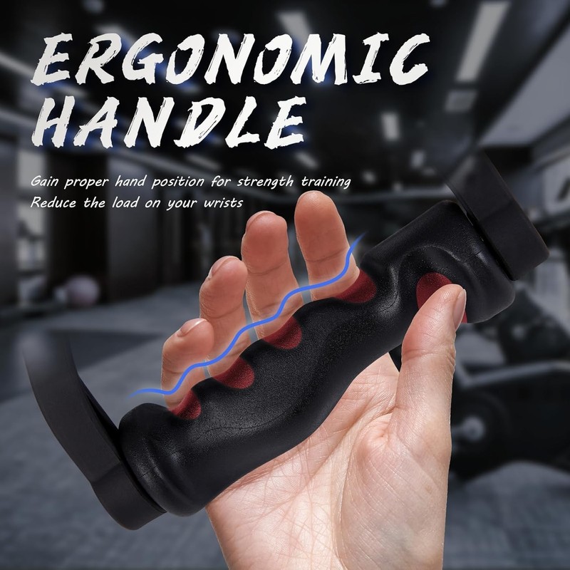 Double D Handle for Cable Machine - Ergonomic Row Handle Cable Attachment - Tria gallery