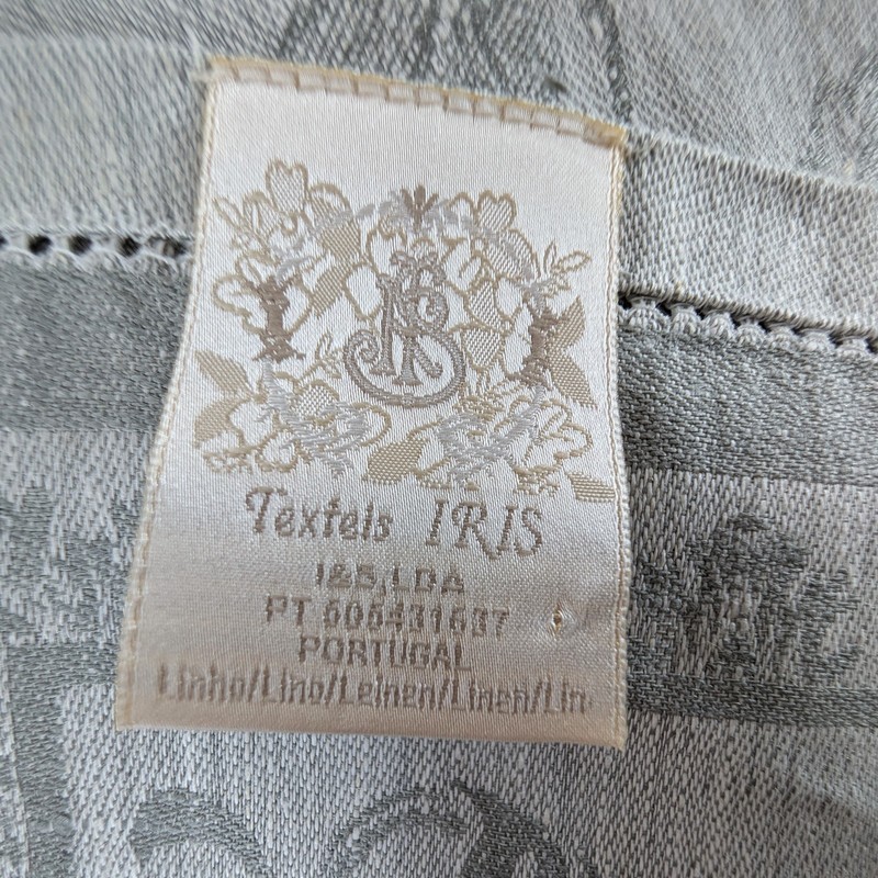 Texteis IRIS Table Runner Portugal Gray 100% Linen Jacquard 68 x 19 inch Oblong gallery