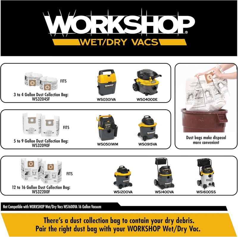Shop Vacuum Accessories WS12501A Dusting Brush Attachment for Wet Dry Vacuum Cle gallery
