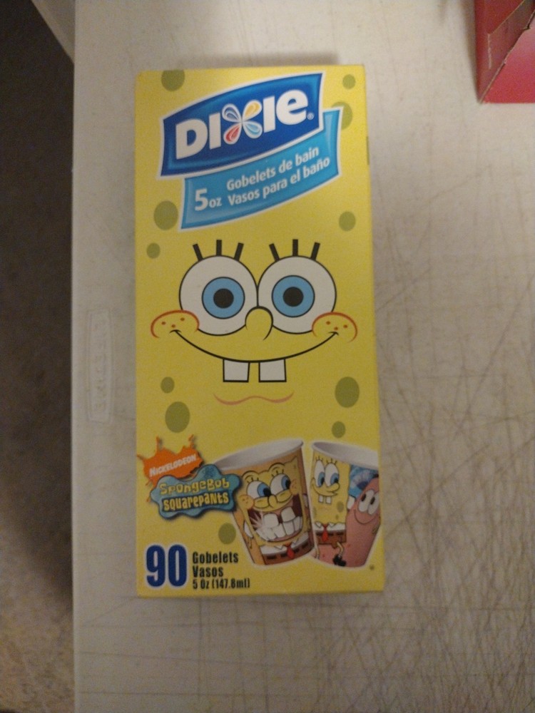 Spongebob Squarepants Dixie 5oz Bath Cups 90 cups in Box. 2006. B