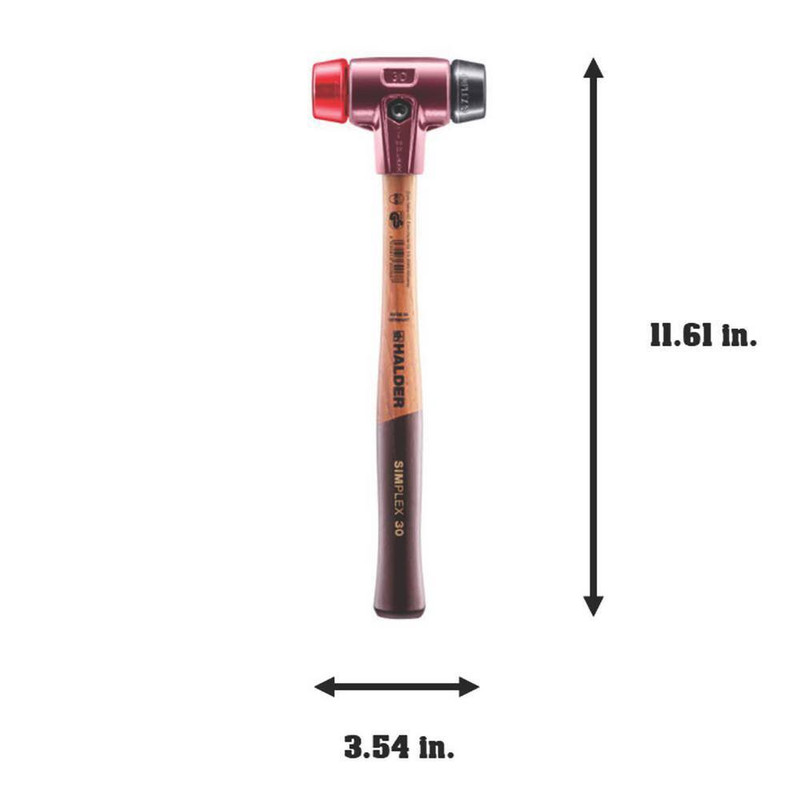 12 Oz. Simplex 30 Mallet with Black Rubber and Red Plastic Inserts gallery