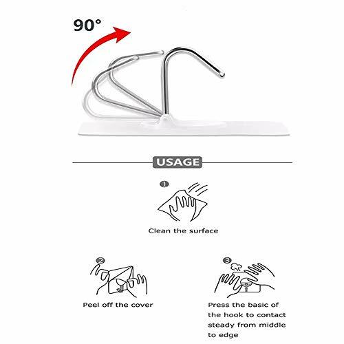 Wall Hooks 13lb (Max) Reuseable ,Waterproof & Oilproof,Self Adhesive,8 Pack gallery