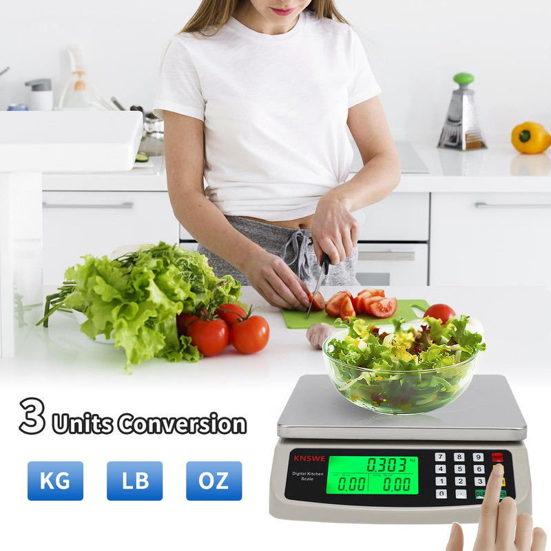 Báscula de alimentos comercial 40 kg Báscula de cocina digital grande para horne gallery