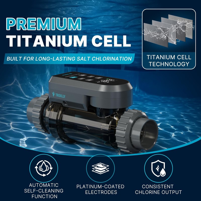 Saltwater Pool Chlorinator 40000 Gallons Smart App Control TX-30C System Cell gallery