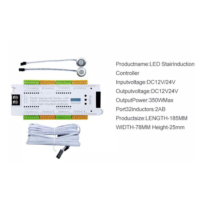 Automatic 32 Channels Stairway Lighting LED Motion Sensor Stair Light4753 gallery