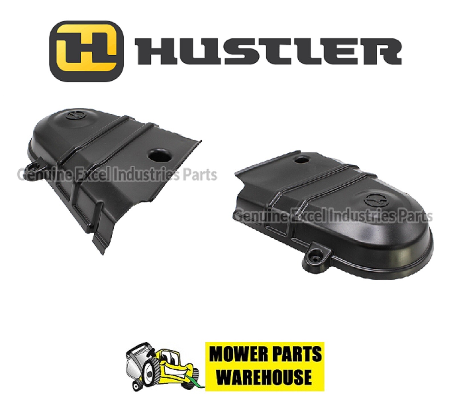 GENUINE OEM HUSTLER MOWER 604722 RIGHT & 604723 LEFT DECK COVER BELT GUARD gallery