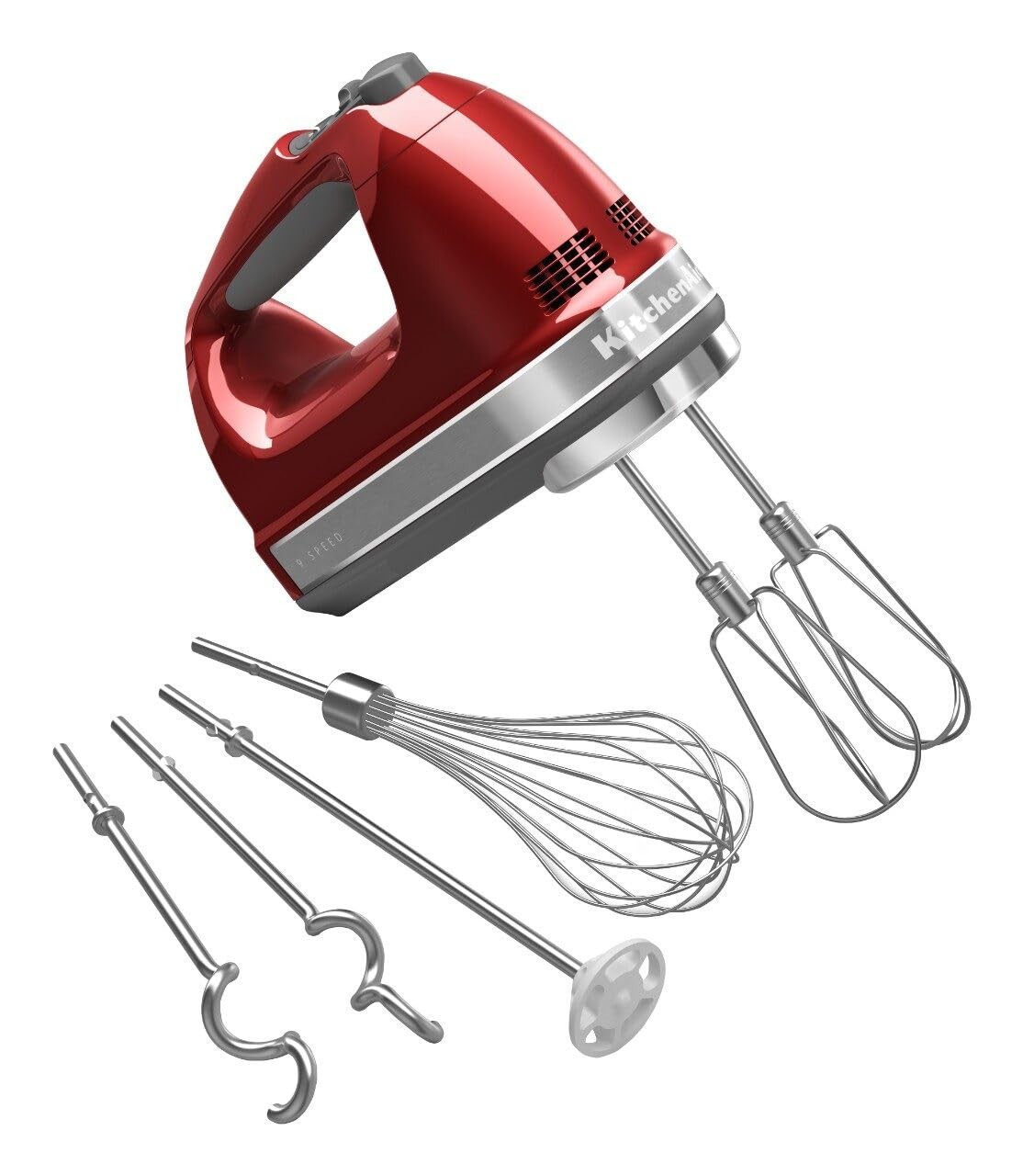 KitchenAid 9-Speed Hand Mixer - Apple Red gallery