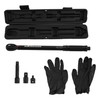 3/8" Click Torque Wrench Set 72T Gear 10-80 Ft-Lb with Extension Bar & Case gallery