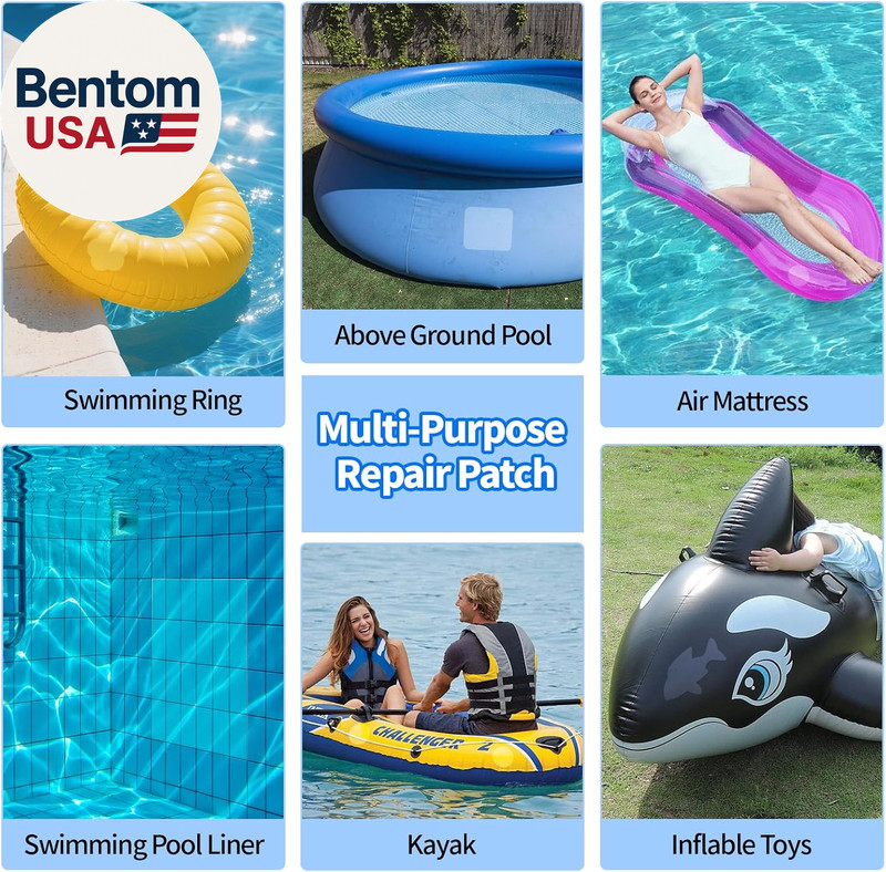Extra Large Pool Patch Repair Kit, 4Ft X 2.8Ft TPU Heavy Duty Vinyl Pool Liner P gallery