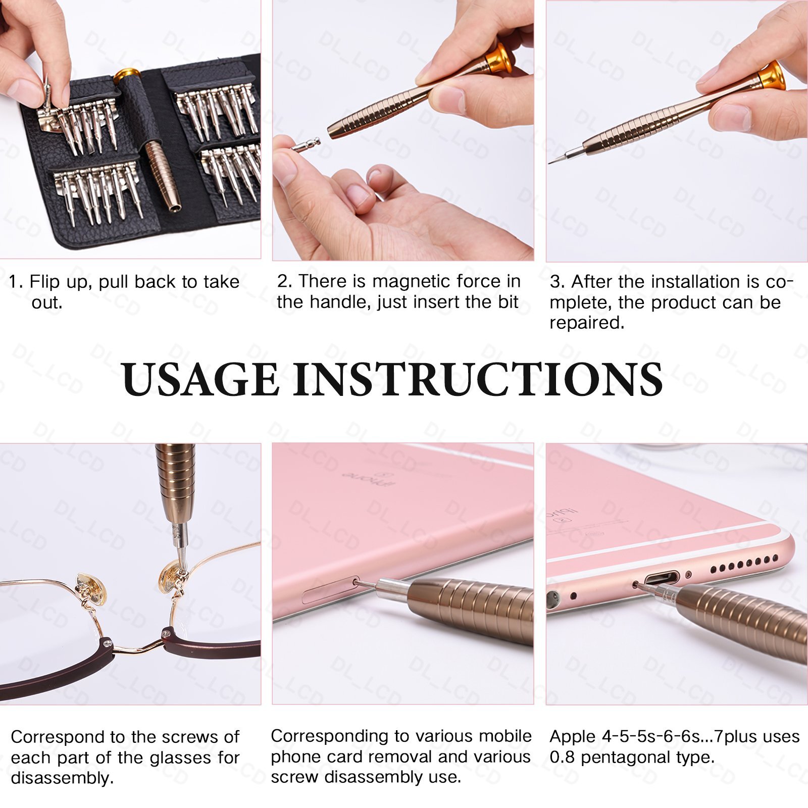 25 in 1 Mini Precision Screwdriver Set Fix Tool Kit Set for PC Glasses gallery