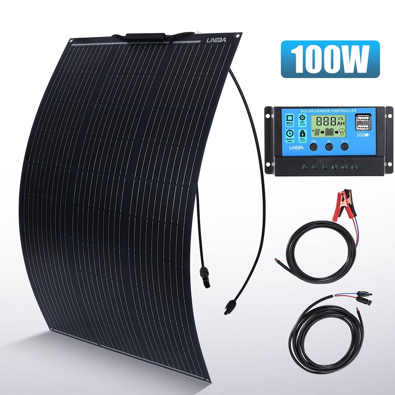 5000W Complete Solar Panel Kit with Controller & Inverter Home 110V Grid System gallery