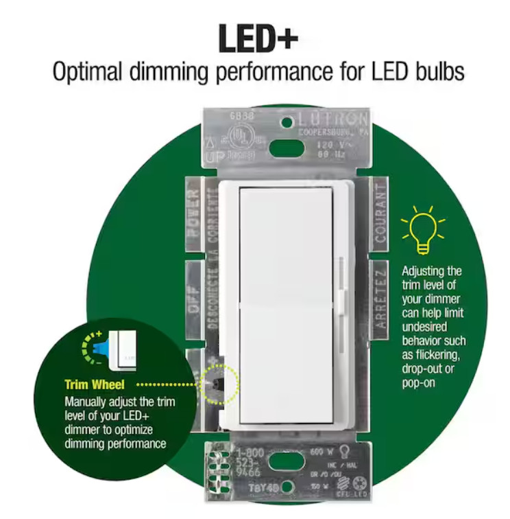 Lutron Diva Dimmer Led+ White gallery