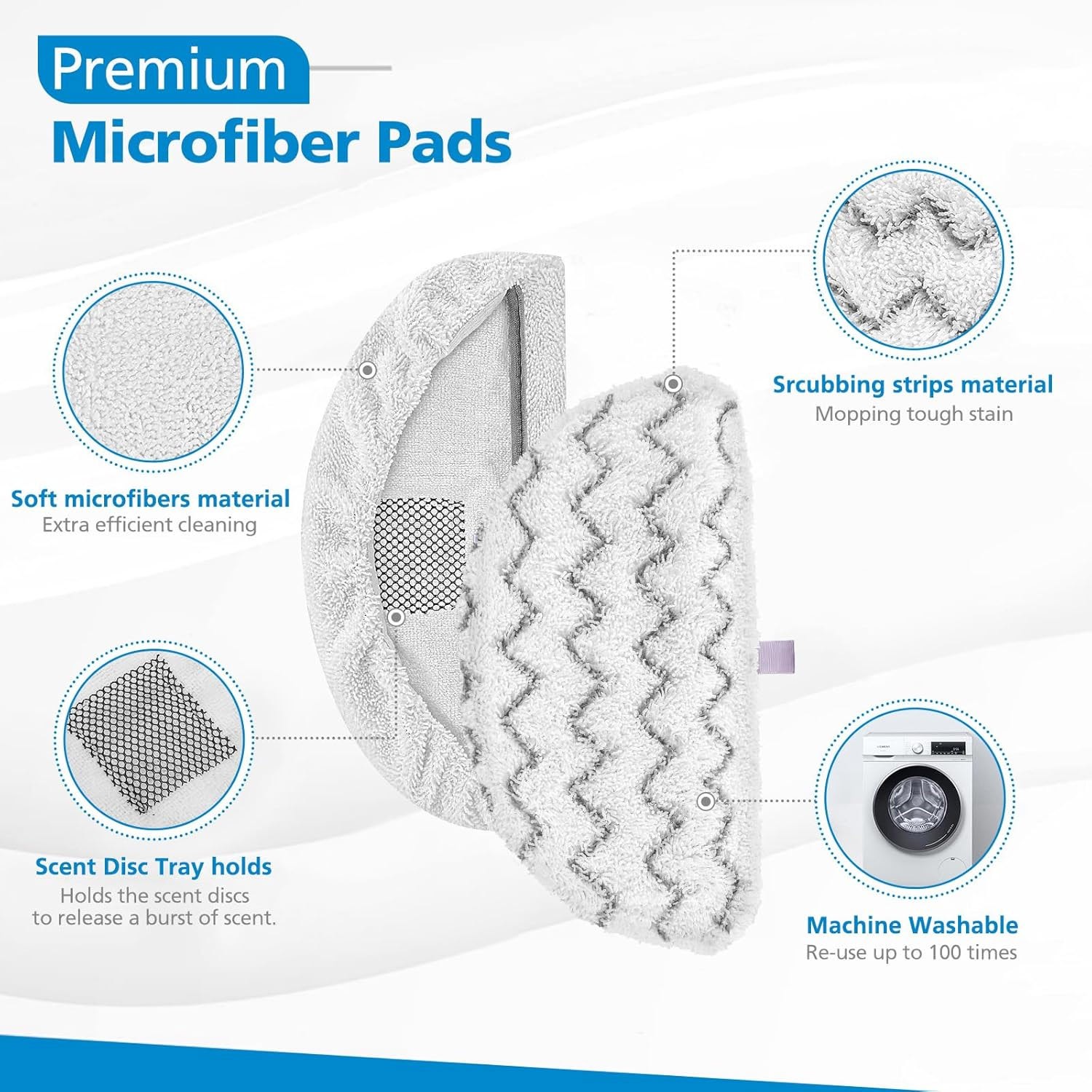 Steam Mop Replacement Pads for Bissell Powerfresh Steam Mop 1940 1806 gallery