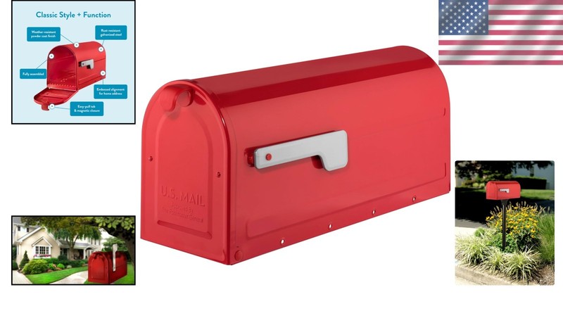 Red Contemporary Mailbox - Medium Size gallery