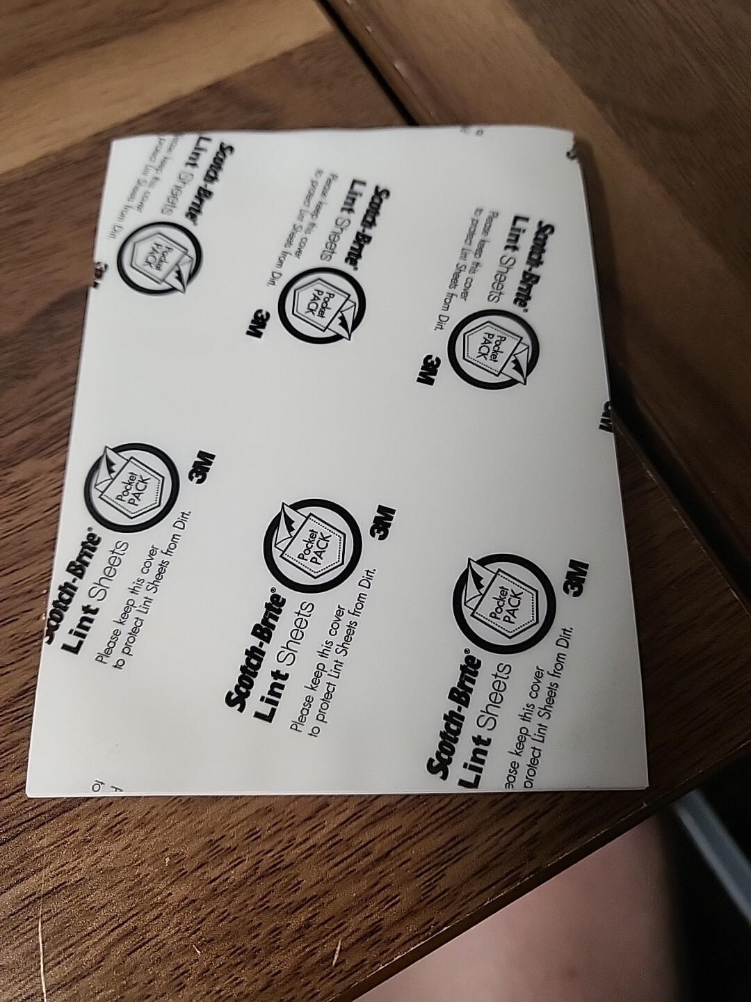 3M Removable pocket pack Lint Sheets Scotch-brite 12 packs of 30 3x4 inch gallery