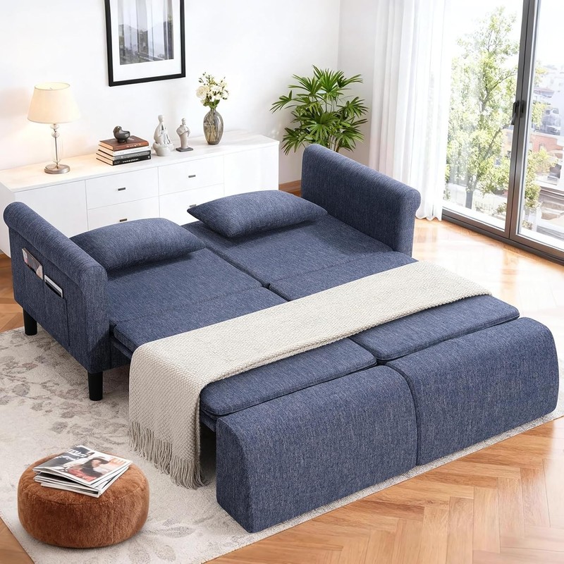 2Types Wide Loveseat Sleeper Sofa, 6-in-1 Convertible Sofa Bed,Pull Out Couch~✅ gallery