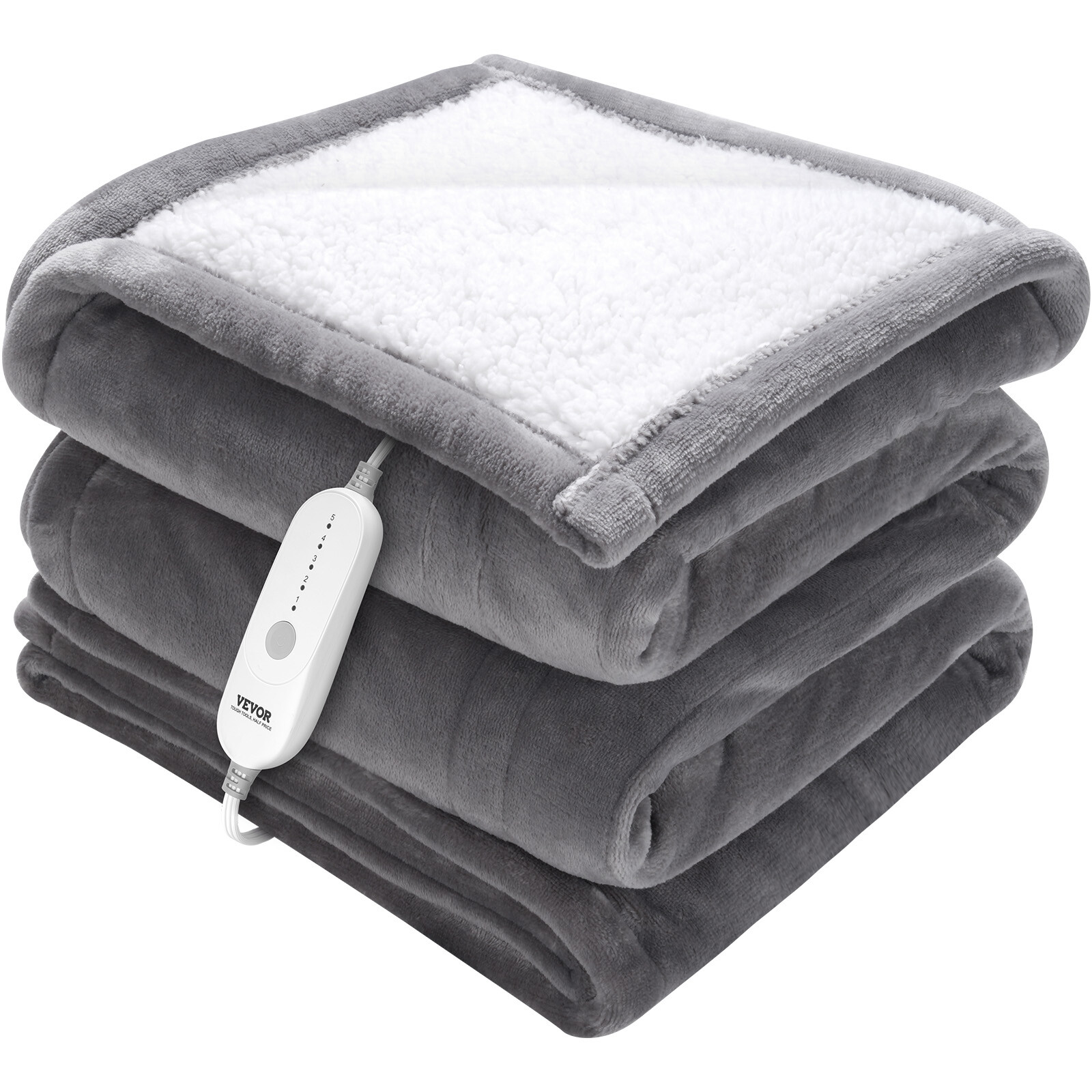 VEVOR Electric Heated Throw Blanket Warming 50" x 60" with 3hrs Timer Auto-Off gallery
