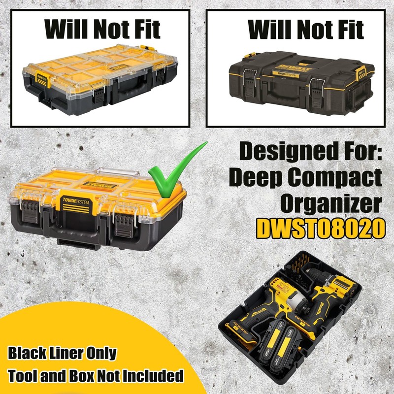 DeWalt DWST08020 Insert for DCF809 DCD794 Drill Impact Organizer Tray Holder gallery