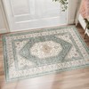 Puino Washable Entryway 2x3 Rug: Small 2' x 3' (Rectangular), Green/Beige gallery