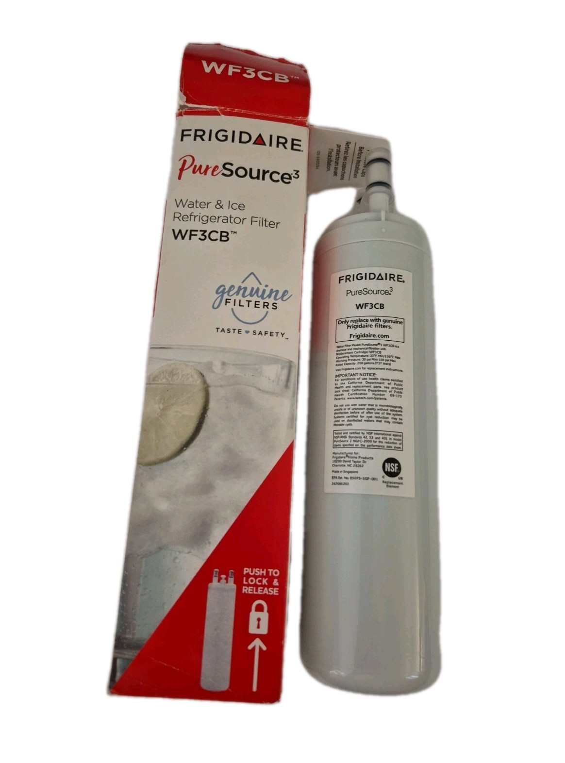 Frigidaire WF3CB PURESOURCE3 Refrigerator Water Filter White Count Pack of 1 gallery