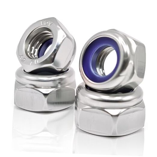 M6 x 1mm Metric Nylon Insert Lock Nuts (30pcs) DIN 985 Locknuts M6 x 1mm 30pcs gallery