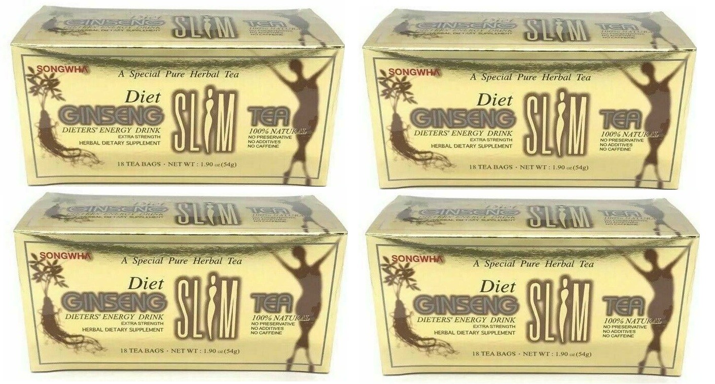 4 Boxes Diet Ginseng Slim Tea 18 Tea Bags Dieter Energy Drink Extra Strength gallery