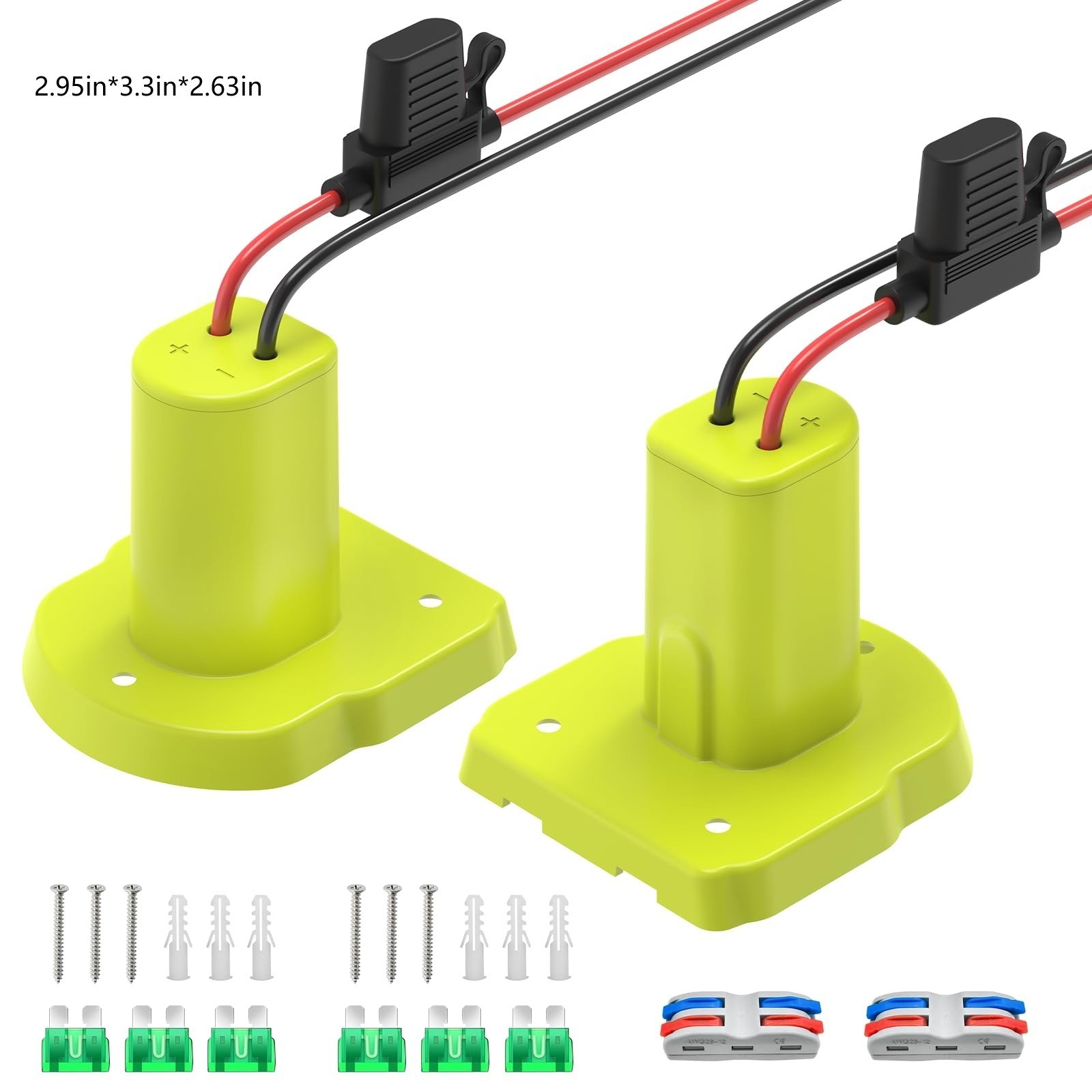 Adapter Compatible with Ryobi 18V Battery Conversion Kit Including Fuses ,2 Pack gallery