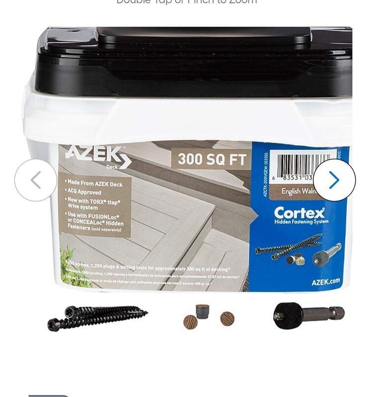 TimberTech Cortex Vintage Screws and plugs English Walnut Hidden Deck Fasteners gallery