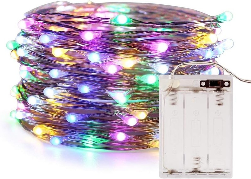 Flexible 50 LED Multicolor Fairy String Lights - 16.5ft for Any Festive Occasion gallery
