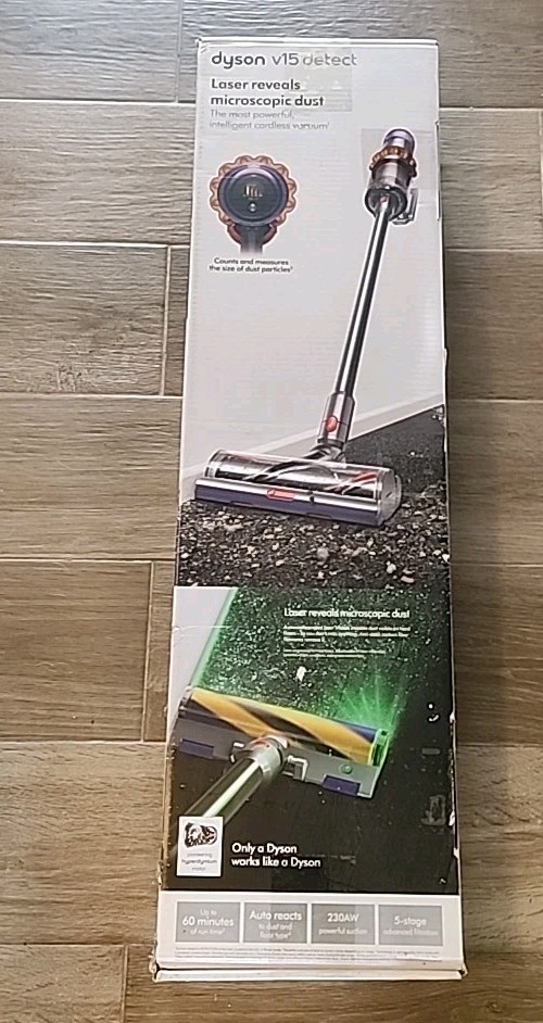 🔥 Dyson V15 Detect Cordless Stick Vacuum Cleaner - Yellow/Iron (BRAND NEW) gallery