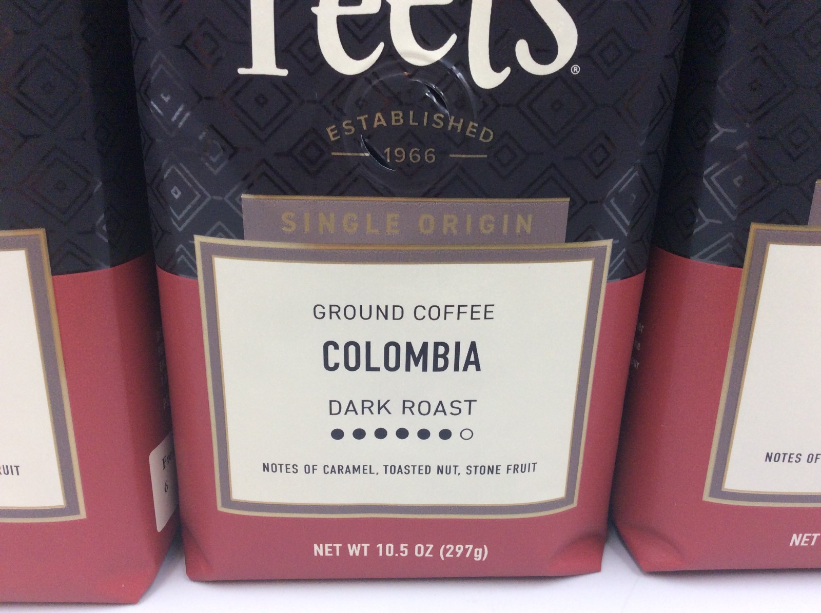 Peet's Coffee Colombia Ground Coffee, Dark Roast, 10.5oz, 6 Bags ☕AUG/2026☕ gallery
