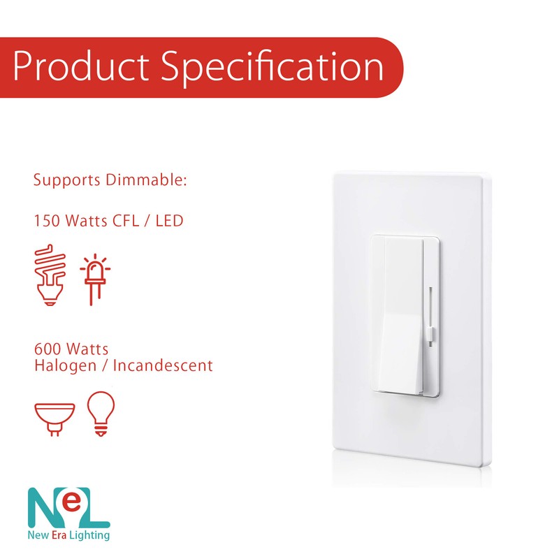 0-10V Low Voltage Dimmer Switch for LED and Fluorescent Fixtures, White gallery
