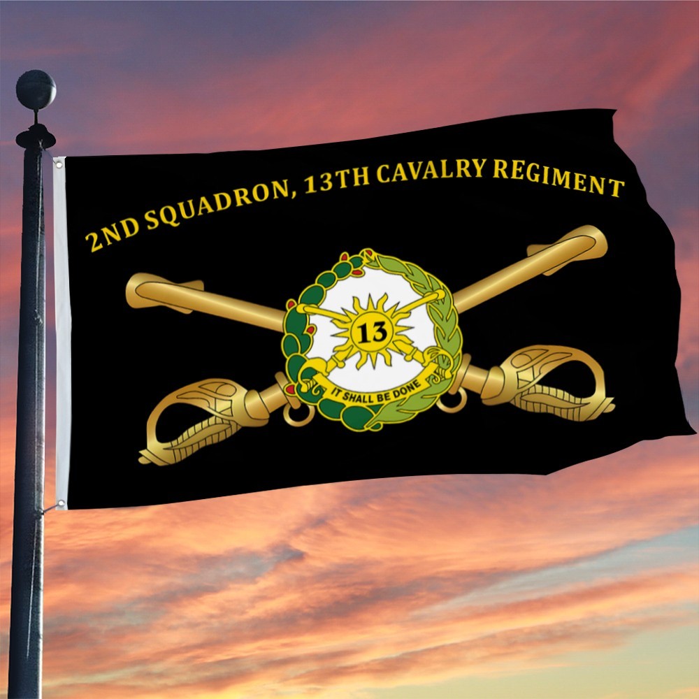 2nd Squadron, 13th Cavalry Regiment US Army Flag 3x5Feet with Brass Grommets gallery