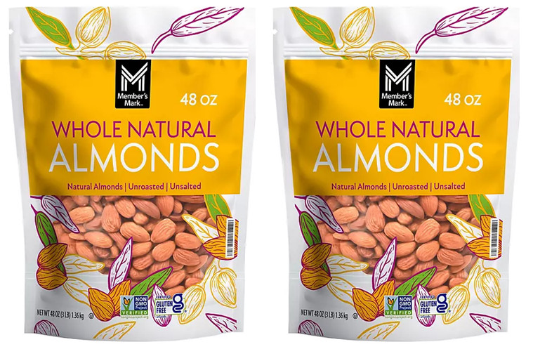 2 pack - Member's Mark Natural Whole Almonds, 3 lbs. FREE shipping gallery