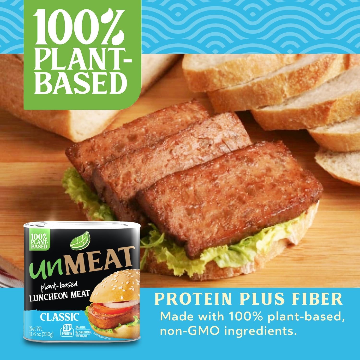 unMEAT Luncheon Meat, Classic Style Plant Based Meat (11.6 oz) 3, 6 or 12 Pack gallery