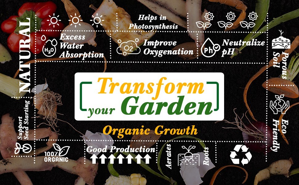Organic Compost Plant Based Potting Soil, Garden Fertilizer, Boosts Growth 12qt gallery