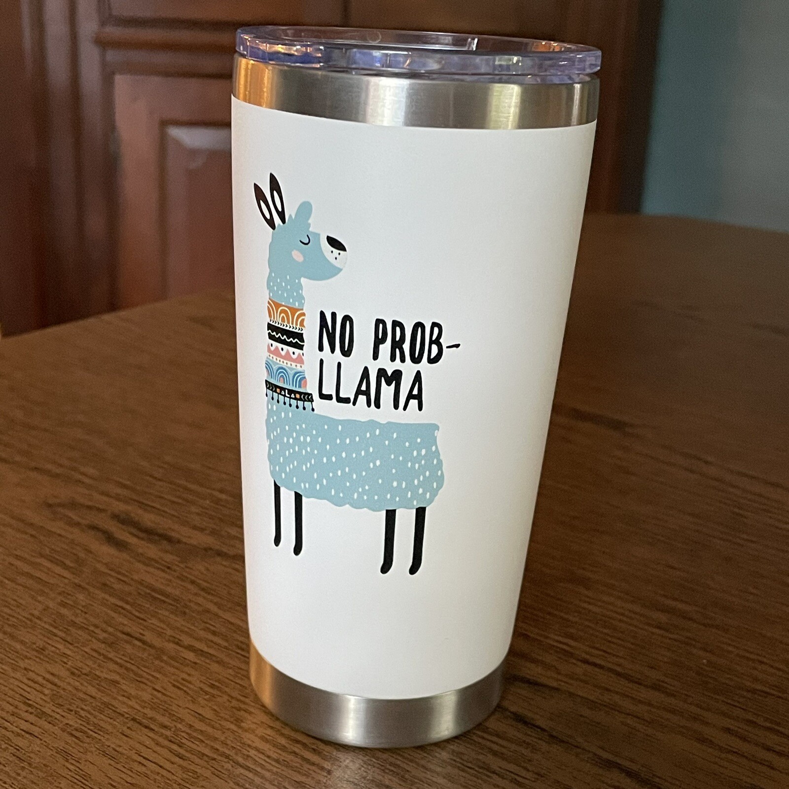 No Problama Llama Stainless Steel Insulated Travel Tumbler Mug Cup w/Closure Lid gallery