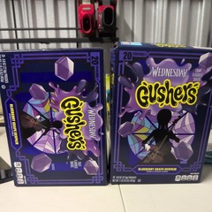 “Wednesday” 2 PACK Gushers Fruit Snacks- Blueberry Grape 20-0.8 Oz Pouches