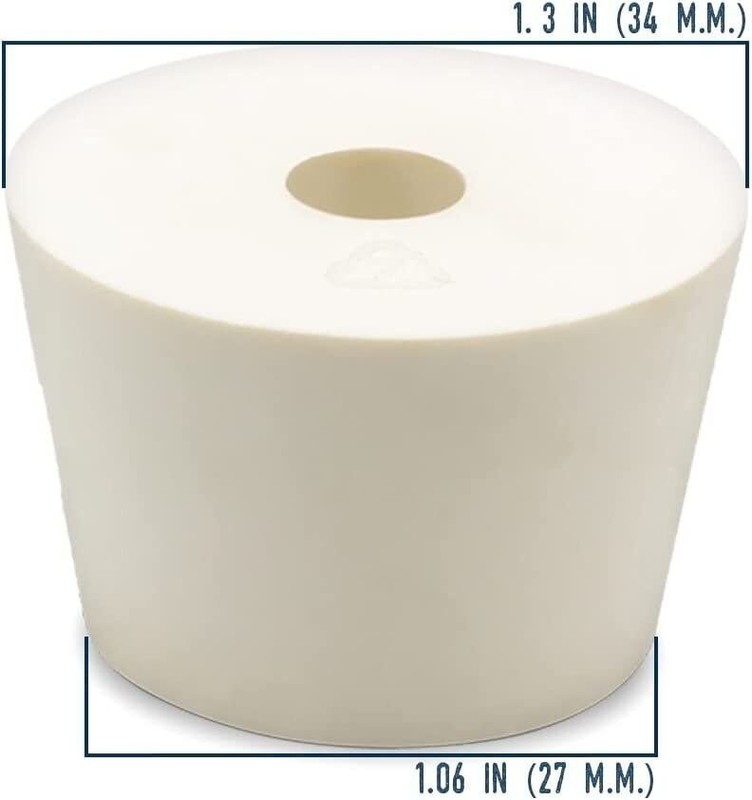 Drilled Rubber Stopper #6.5 - 4 Pack - Carboy Bung gallery