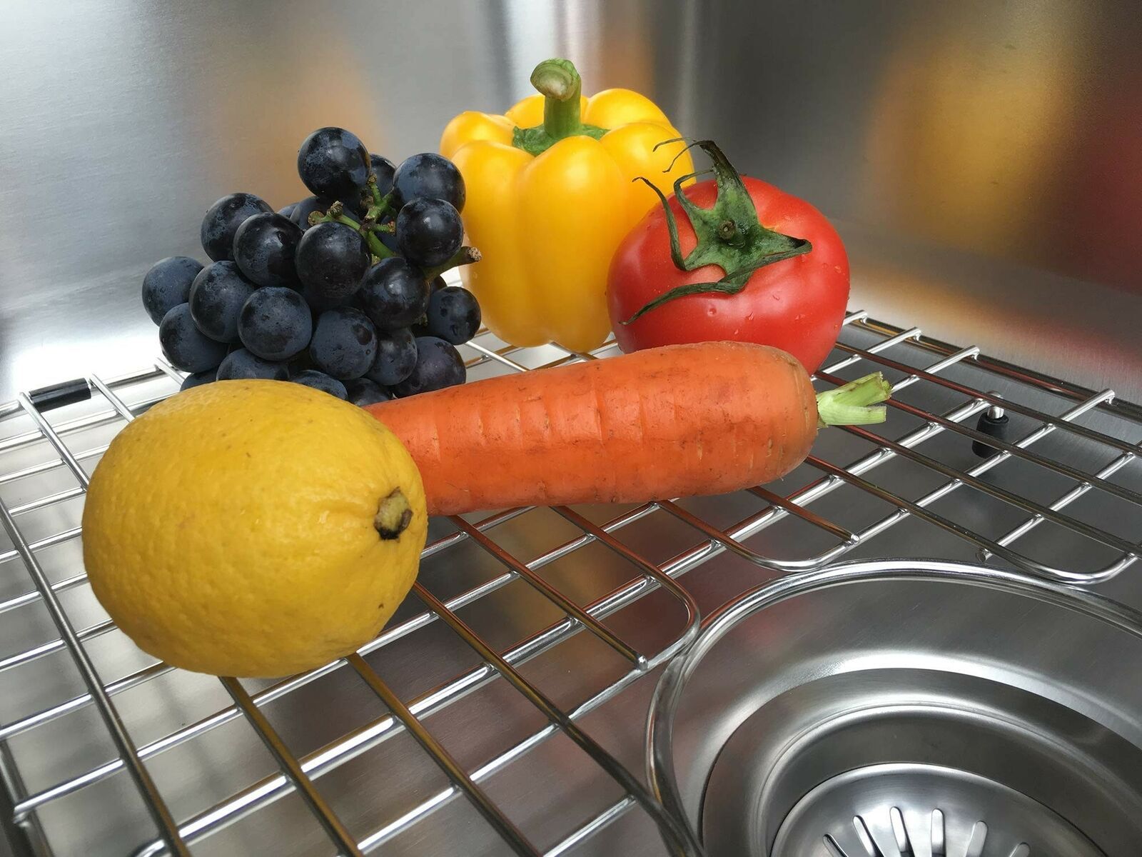 Kitchen Sink Grid Stainless Steel 14" x 12-3/8" Grids for Double Bowl 50/50 gallery