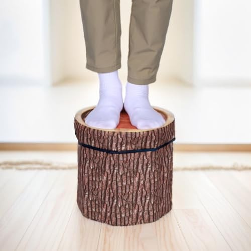 Round Storage Ottoman Cube, Tree Stump Stool, Forest Decor, Multifunctional gallery