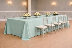 72” x 120” Seafoam Fabric Tablecloth Rectangular Lot of 5 Modern Event Linen