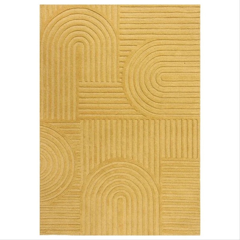 Modern Loop & Cut -Pile design rugs Hand-Tufted 100% Wool Handmade Area Rug Carp gallery